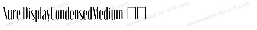 Nure DisplayCondensedMedium字体转换